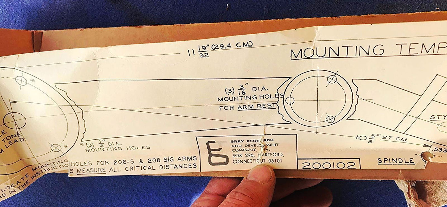 RARE GRAY RESEARCH 208-SG PROFESSIONAL TONEARM 16 TRANSCRIPTION TURNTABLE ?NEW?