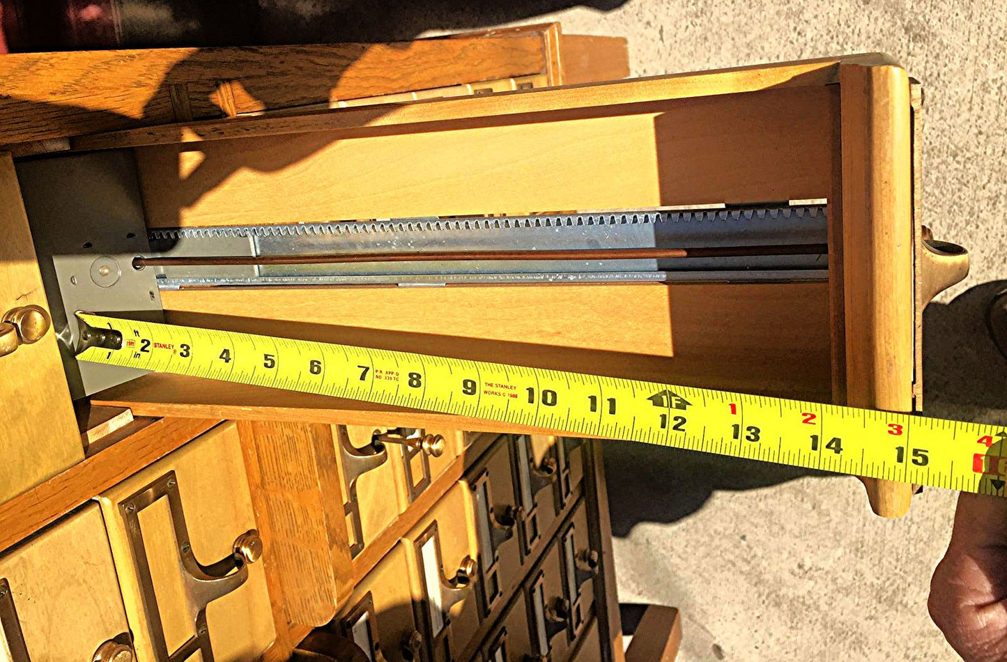 2 RARE LIBRARY BUREAU 1950s VINTAGE 60 DRAWER INDEX CARD CABINET 60 x 42.5 x 18