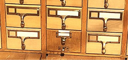 2 RARE LIBRARY BUREAU 1950s VINTAGE 60 DRAWER INDEX CARD CABINET 60 x 42.5 x 18