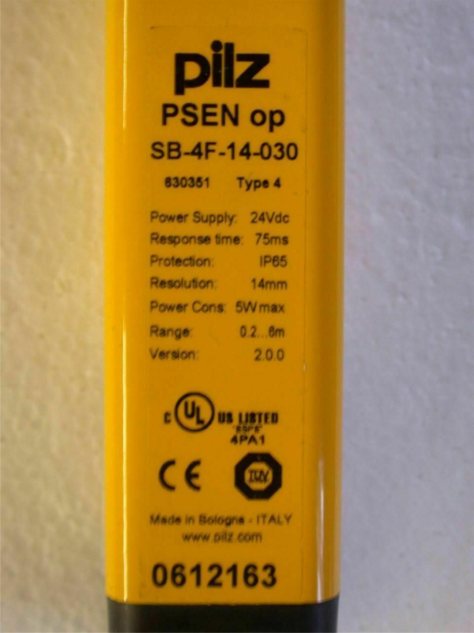 PILZ PSEN op SB-4F-14-030 Light Curtain s PSENopt SafetyBUS EN/IEC 61496-1/-2: 4