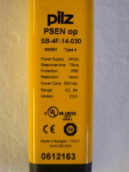 PILZ PSEN op SB-4F-14-030 Light Curtain s PSENopt SafetyBUS EN/IEC 61496-1/-2: 4