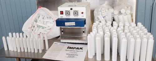 7" IMPAK THS 177 VYNIL TUBE SEALER PLUS EXTRA EMPTY TUBES