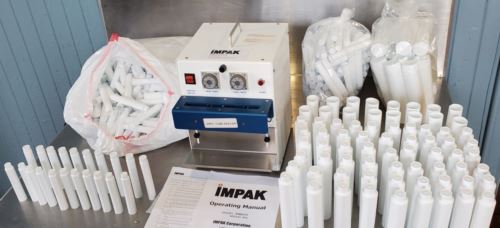 7" IMPAK THS 177 VYNIL TUBE SEALER PLUS EXTRA EMPTY TUBES