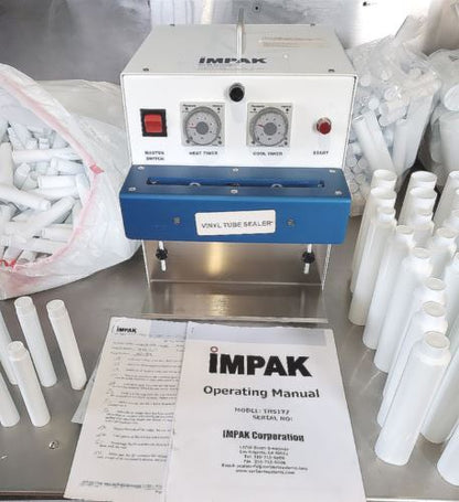7" IMPAK THS 177 VYNIL TUBE SEALER PLUS EXTRA EMPTY TUBES