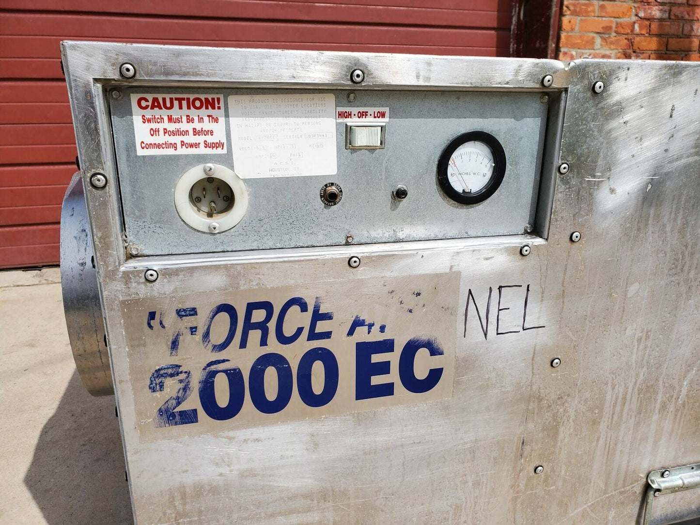 ACSI FORCE AIR 2000 EC AIR SCRUBBER VENTILATION FREE SHIPPING