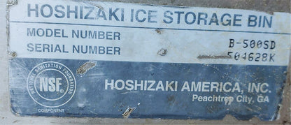 HOSHIZAKI LARGE 30"Wide ICE STORAGE BIN MODEL B-500SD 500 lb Capacity FREE SHIP