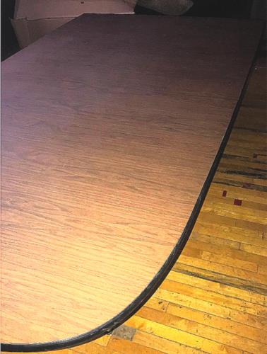 ORIGINAL LONG HERMAN MILLER CONFERENCE TABLE ORIGINAL LEGS 8 feet 11"i x 54"i