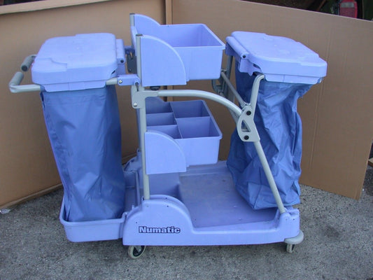 RESTAURANT OFFICE COMMERCIAL HOSPITAL CLINIC NUMATIC JANITORIAL CART  MADE IN UK