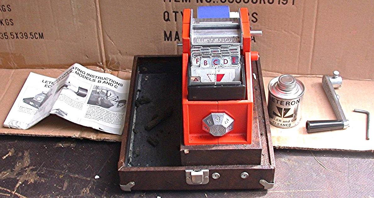 LETERON SYSTEM SIGN MAKER MACHINE ECON-O-SIGN II  PRINTING GRAPHIC ARTS w/MANUAL