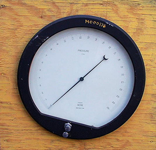 HEISE SOLID FRONT H 42040 PRESSURE GAUGE 100 PSI 10.25" **FREE SHIPPING USA**