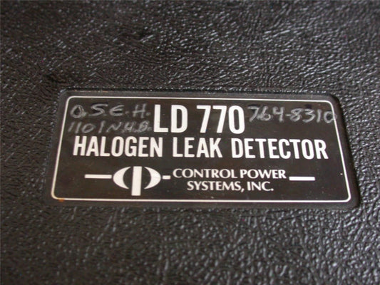 Control Power Halogen Leak Detector model LD 770 with original Case