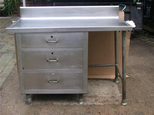HEAVY GAUGE STAINLESS STEEL COMMERCIAL RESTAURANT PREP PREPARATION TABLE DRAWERS
