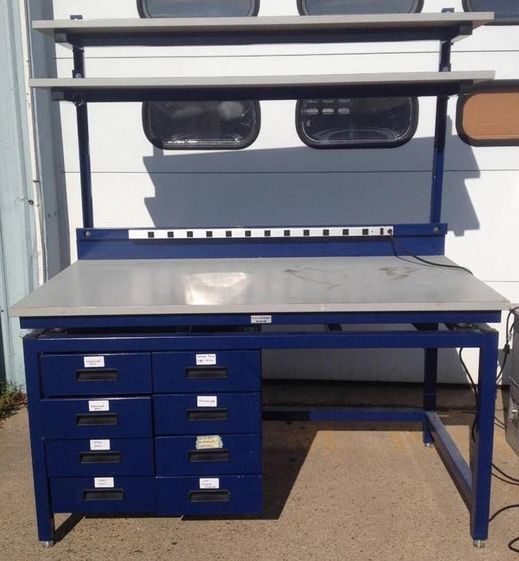 STEEL SENTRY ANTI VIBRATION LAB WORKBENCH Tool Storage Drawer 2 Shelf 68Wx36Dx78