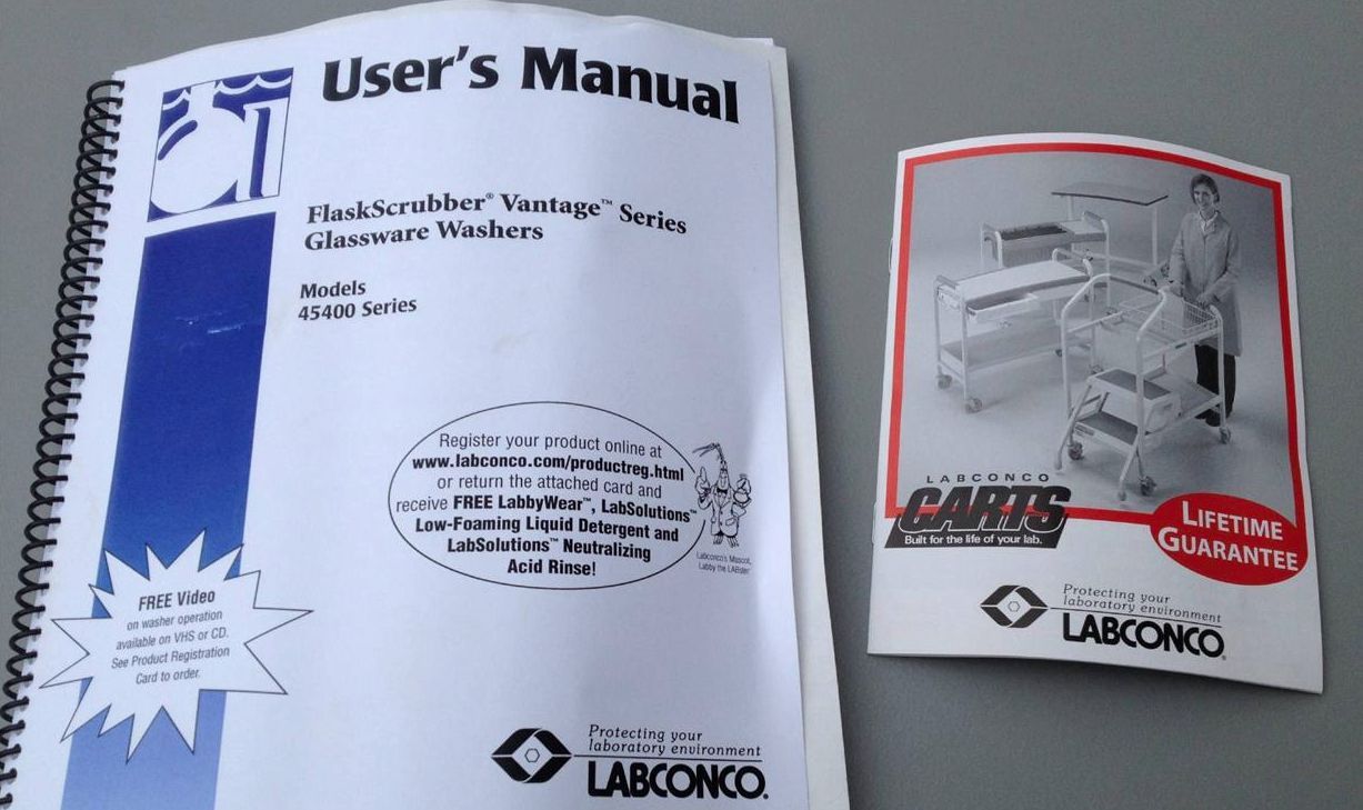LABCONCO 45400 FLASK SCRUBBER VANTAGE SERIES GLASSWARE WASHER LAB WINDOW & LIGHT