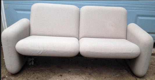 HERMAN MILLER MID CENTURY CHICLET FABRIC SOFA Design by Ray Wilkes
