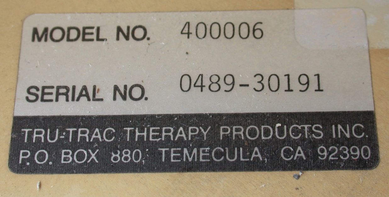 TRU-TRAC THERAPY TREATMENT CHIROPRACTIC MASSAGE EXAM PHYSIOTHERAPY HI LO TABLE