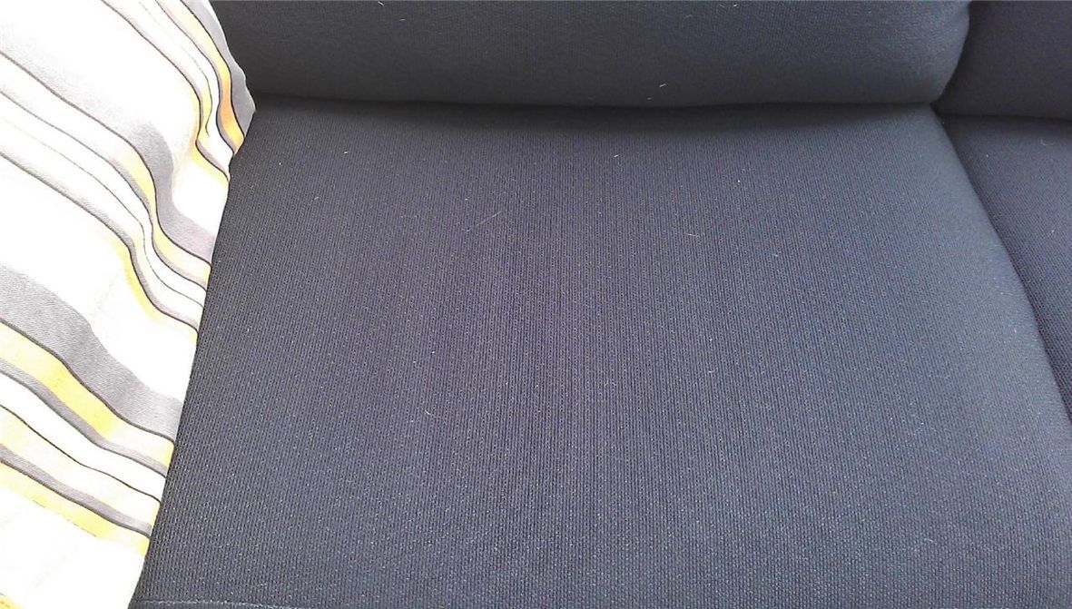 2004 BRAYTON STILLETO SOFA CHAIR JHANE BARNES FREQUCY BLACK FABRIC MODERN LIVING