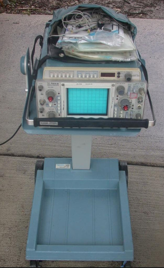 TEKTRONIX 465B OSCILLOSCOPE ACCESSORIES PROBES & K212 PORTABLE INSTRUMENT CART