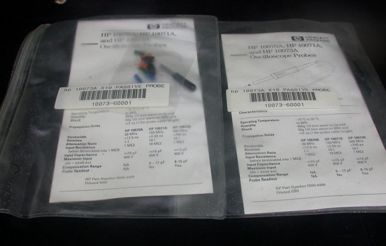 TEKTRONIX 465B OSCILLOSCOPE ACCESSORIES PROBES & K212 PORTABLE INSTRUMENT CART