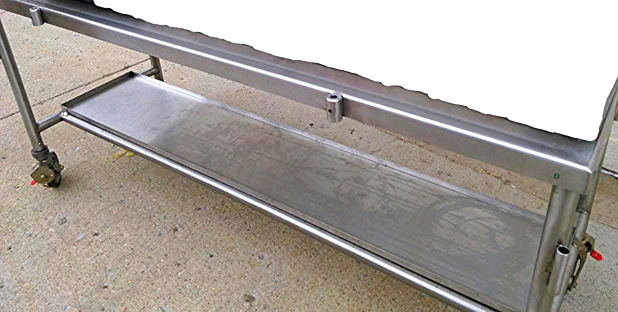 LIPSHAW STAINLESS STEEL CADAVER CART PORTABLE AUTOPSY TABLE AN-54 STRETCHER