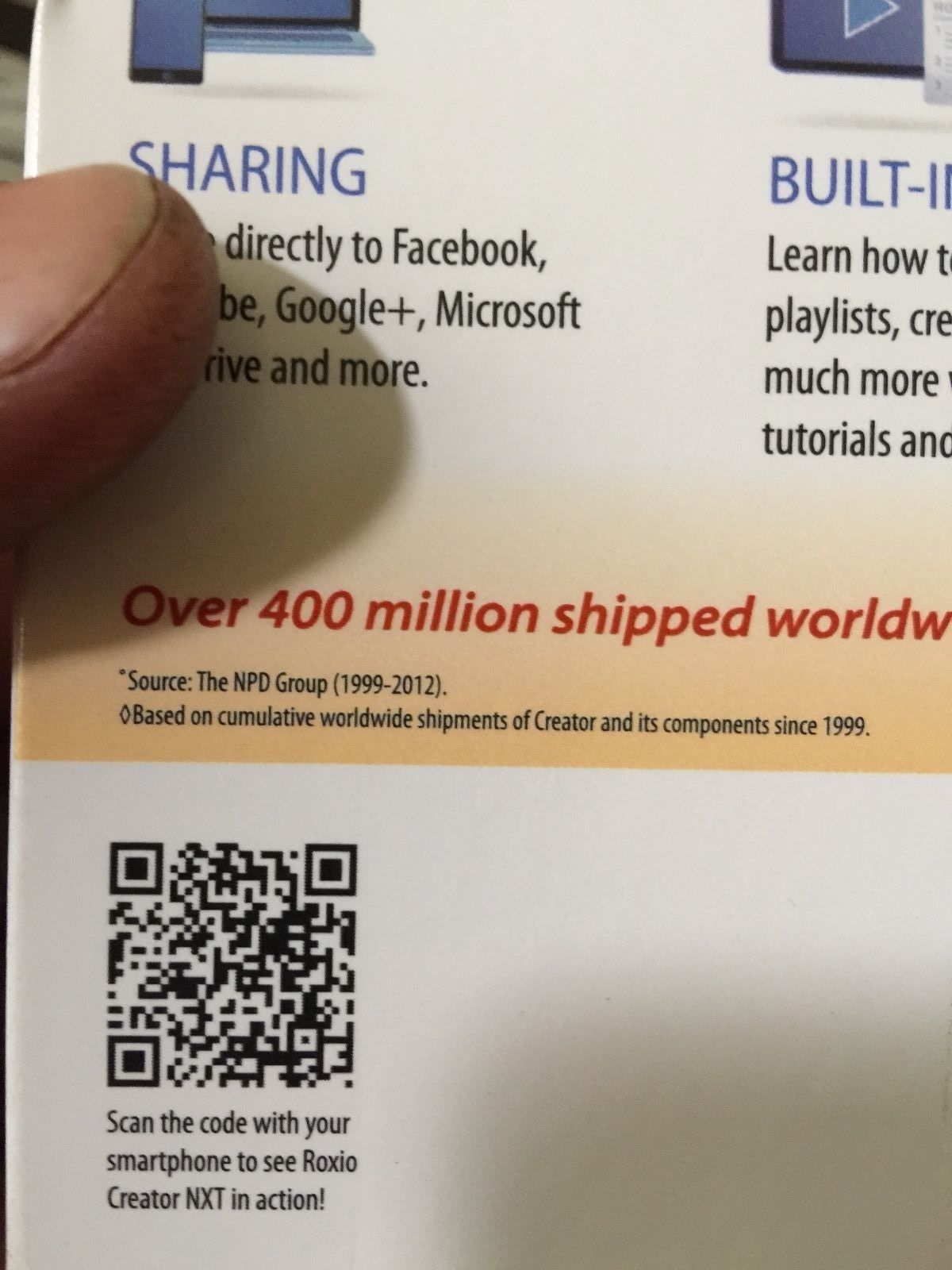 Brand New CREATOR NXT ROXIO DIGITAL MEDIA MADE EASY WINDOWS 8 COMPATIBLE