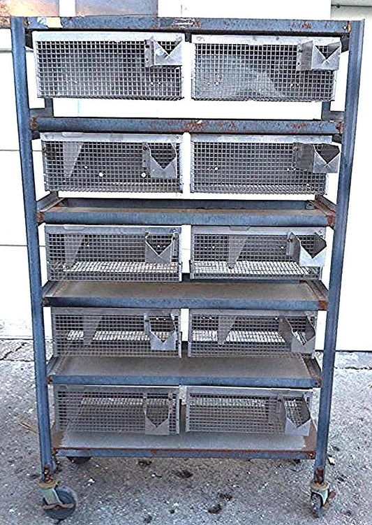 WAHMANN ACME STAINLESS ST 10 ANIMAL BIRD GAME CAGE HUNT RACK WHEELS LAB 24 x 24