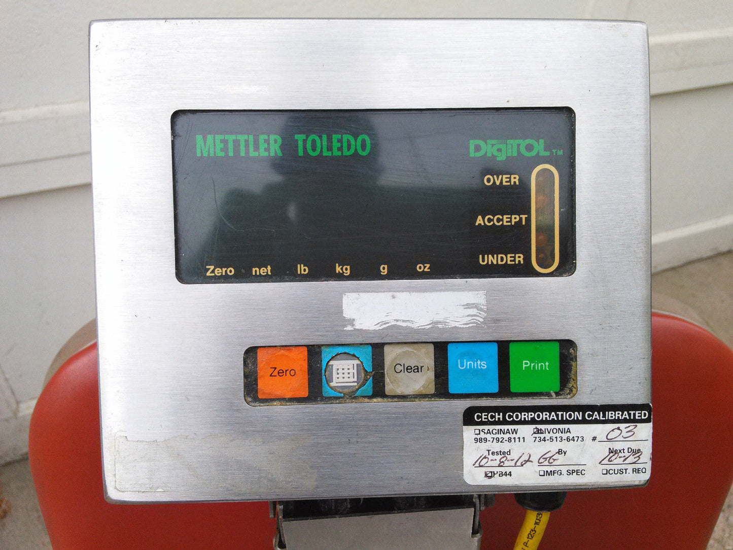 METTLER TOLEDO MODEL 3036 BALANCE 15 Kg X 0.005 Kg Resolution 12x12 Platform