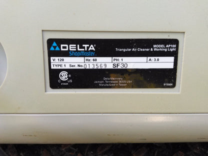 DELTA SHOPMASTER AP100 TRIANGULAR AIR CLEANER & WORKING LIGHT