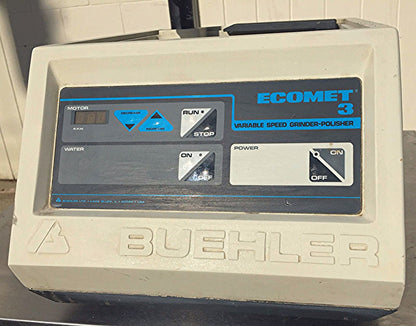 BUEHLER ECOMET 3 DIGITAL POLISHER GRINDER & POWERHEAD 2 DISC WATCHVIDEO FREESHIP