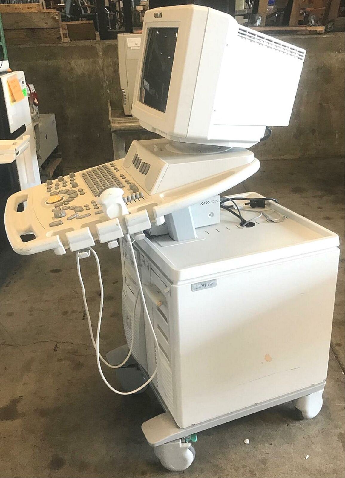 PHILIPS ENVISOR M2540A ULTRASOUND w/C5-2 PROBE HD11 CRT MONITOR MANUAL FREE SHIP