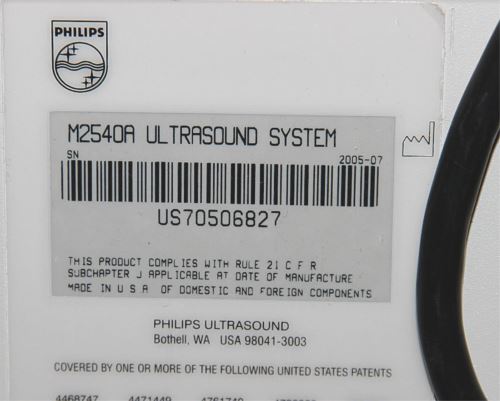 PHILIPS ENVISOR M2540A ULTRASOUND w/C5-2 PROBE HD11 CRT MONITOR MANUAL FREE SHIP