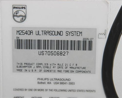 PHILIPS ENVISOR M2540A ULTRASOUND w/C5-2 PROBE HD11 CRT MONITOR MANUAL FREE SHIP