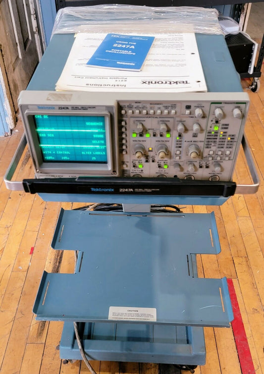 90-DAY-WARRANTY TEKTRONIX 2247A 100 MHZ OSCILLOSCOPE (K212 CART?) WATCH VIDEO