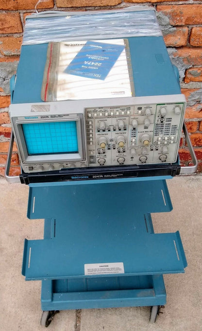90-DAY-WARRANTY TEKTRONIX 2247A 100 MHZ OSCILLOSCOPE (K212 CART?) WATCH VIDEO