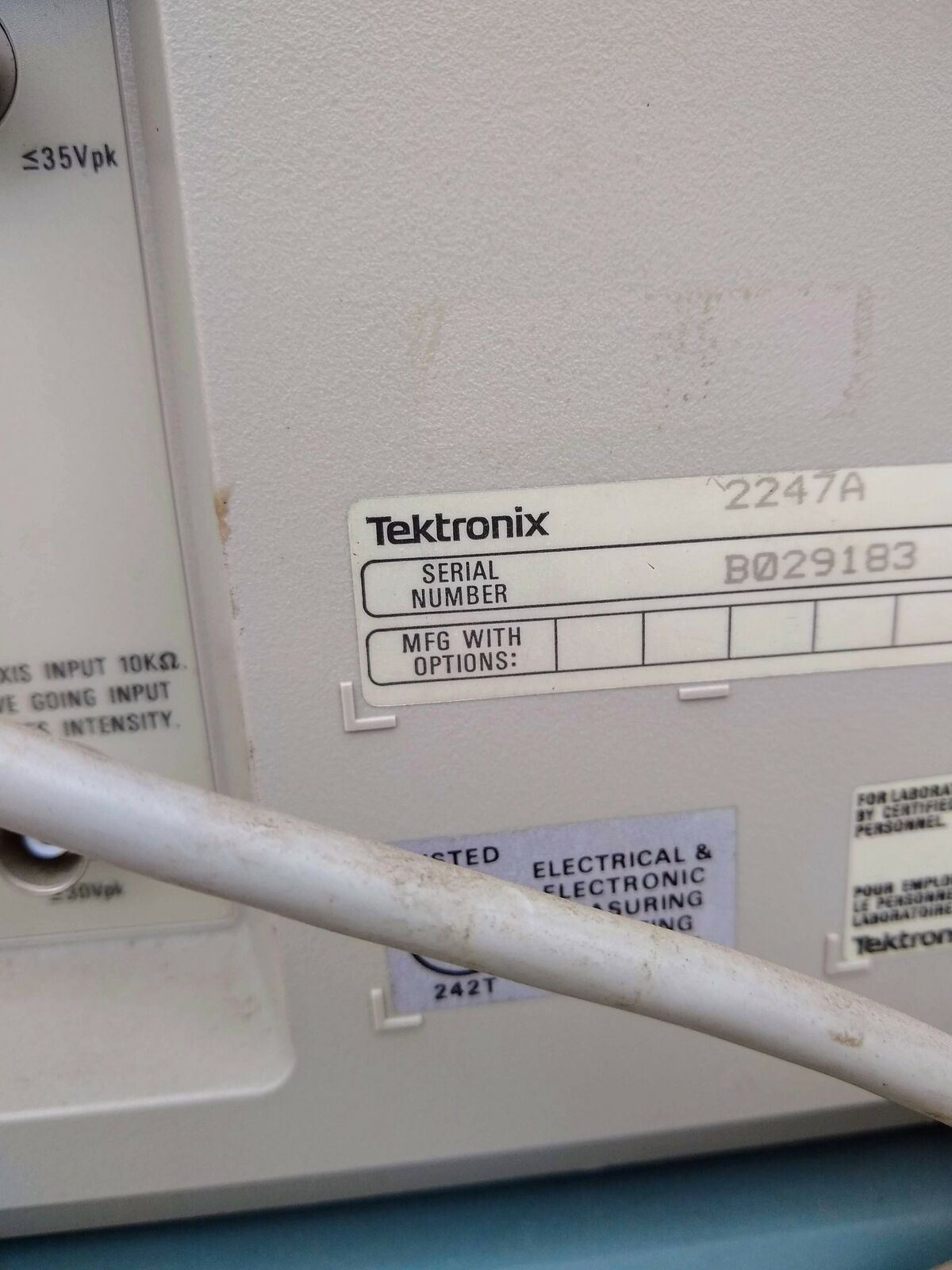 90-DAY-WARRANTY TEKTRONIX 2247A 100 MHZ OSCILLOSCOPE (K212 CART?) WATCH VIDEO