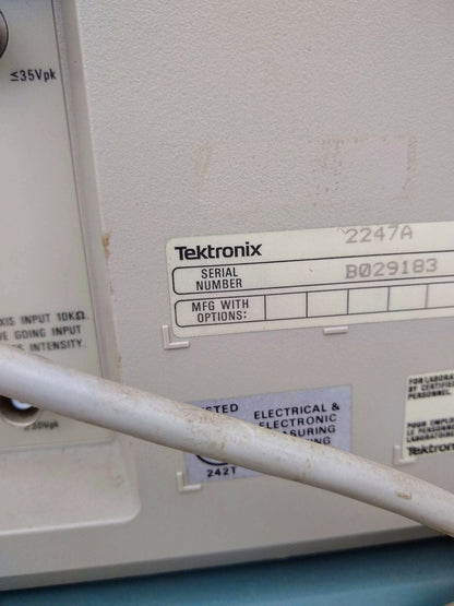 90-DAY-WARRANTY TEKTRONIX 2247A 100 MHZ OSCILLOSCOPE (K212 CART?) WATCH VIDEO