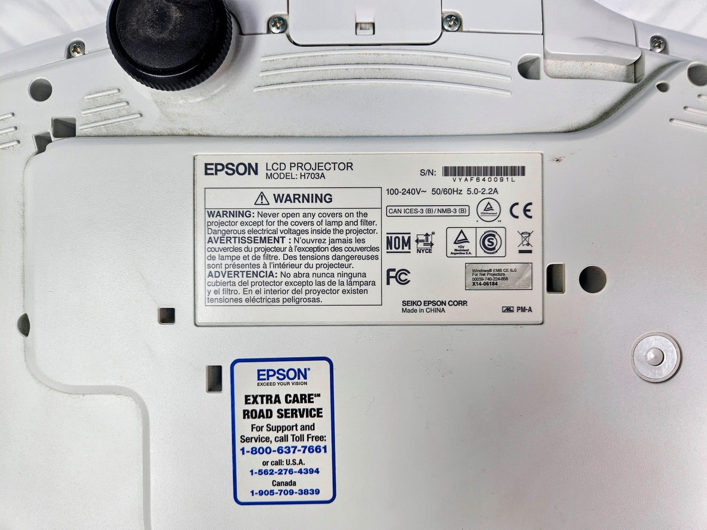 EPSON POWERLITE PRO G6070W 1280X800 5500 LUMENS 90DAYWARRANT FREESHIP