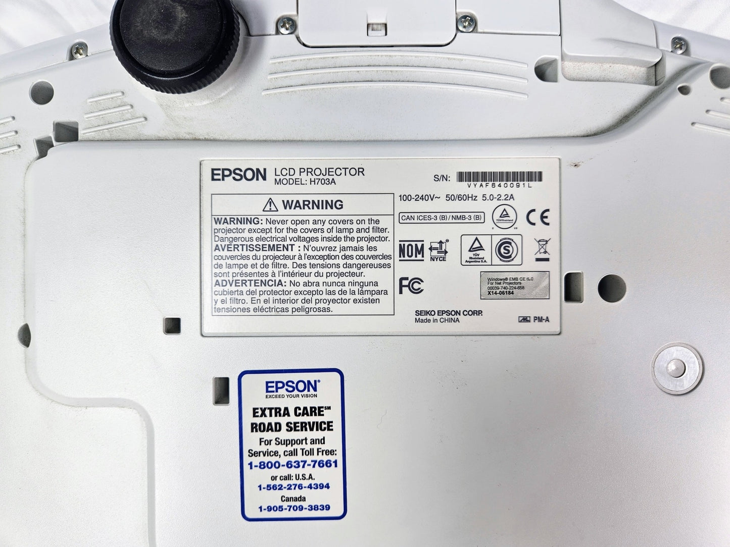 EPSON POWERLITE PRO G6070W 1280X800 5500 LUMENS 90DAYWARRANT FREESHIP