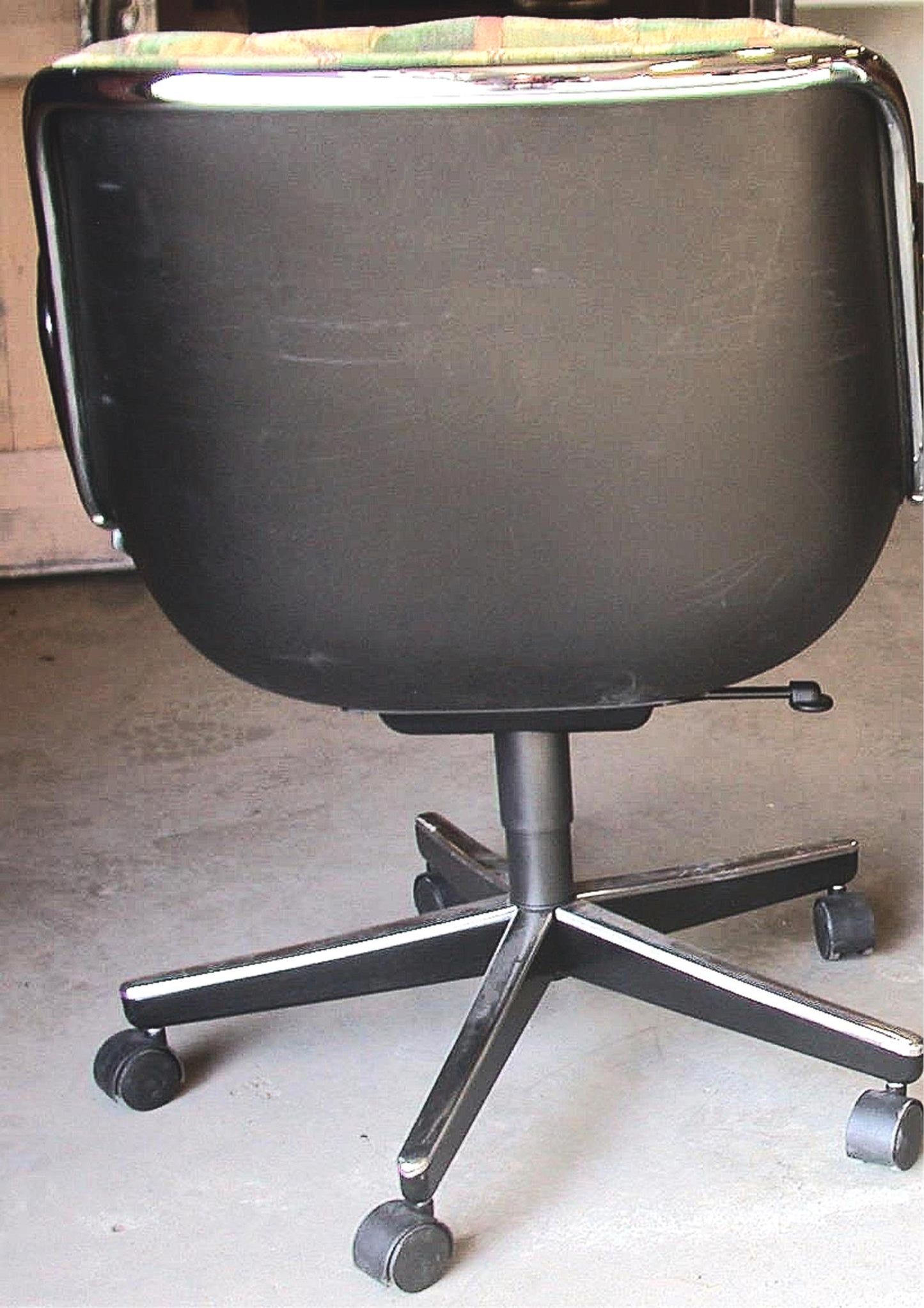 Pair CHARLES POLLACK EXECUTIVE KNOLL CHAIR HYDRAULIC LIFT Beautiful Fabric Desig