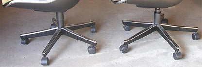 Pair CHARLES POLLACK EXECUTIV KNOLL SWIVEL CHAIR HYDRAULIC LIFT Beautiful Fabric