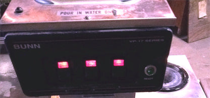 BUNN-O-MATIC 3 WARMER POUR OVER COFFEE BREWER MODEL UP17-3 FREE SHIPPING