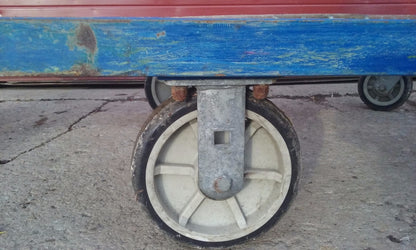 HEAVY DUTY LONG CART MESH & CASTERS 60" long x 32" wide