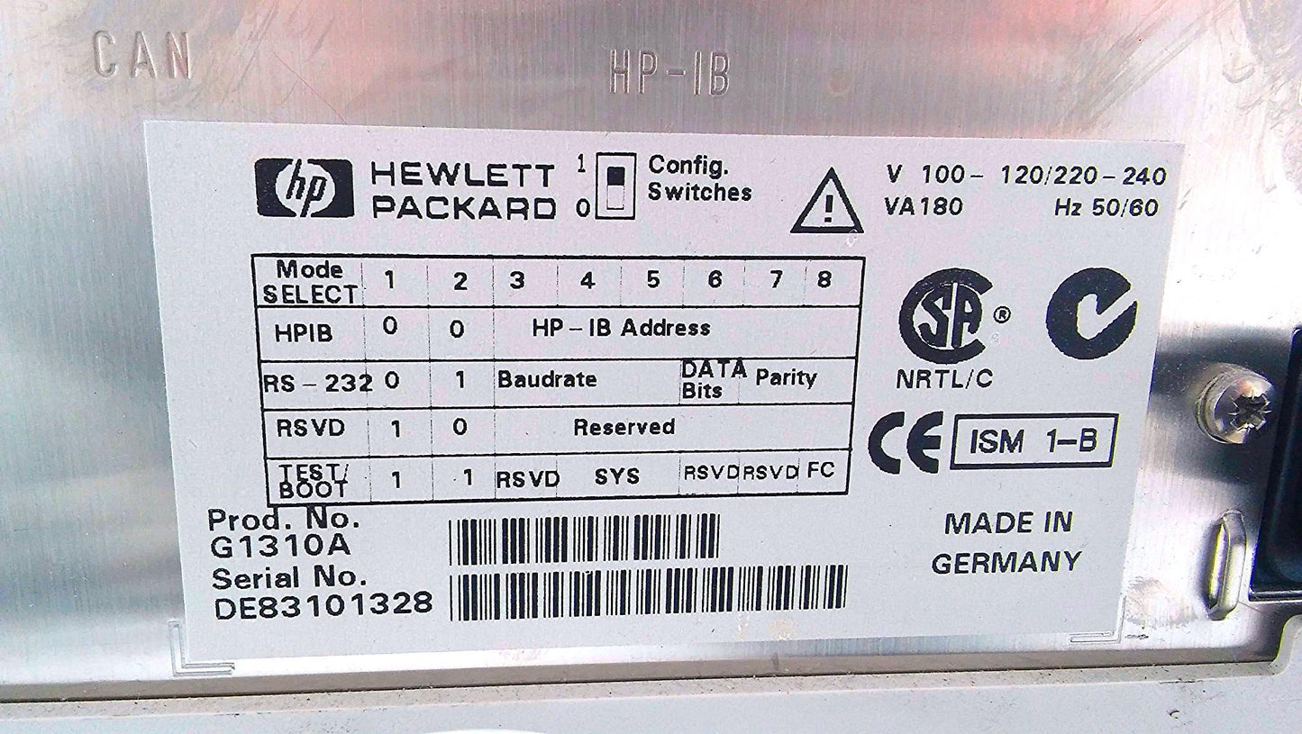 HEWLETT PACKARD SERIES 1100 G1310A Iso PUMP CHROMATOGRAPH
