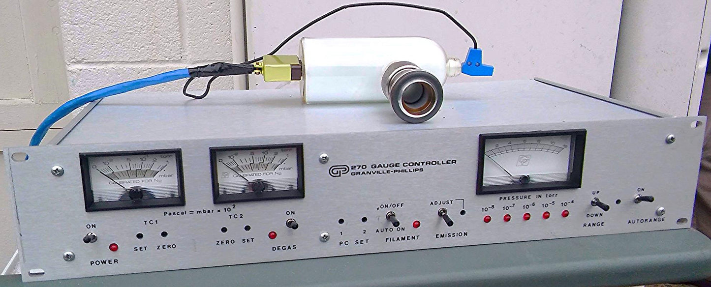 GRANVILLE PHILLIPS GAUGE 270 CONTROLLER DUAL TC AUTORANGE HIGH VACUUM MEASUREMEN