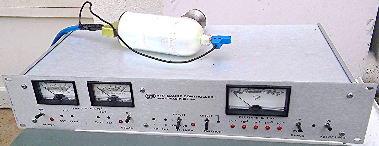 GRANVILLE PHILLIPS GAUGE 270 CONTROLLER DUAL TC AUTORANGE HIGH VACUUM MEASUREMEN