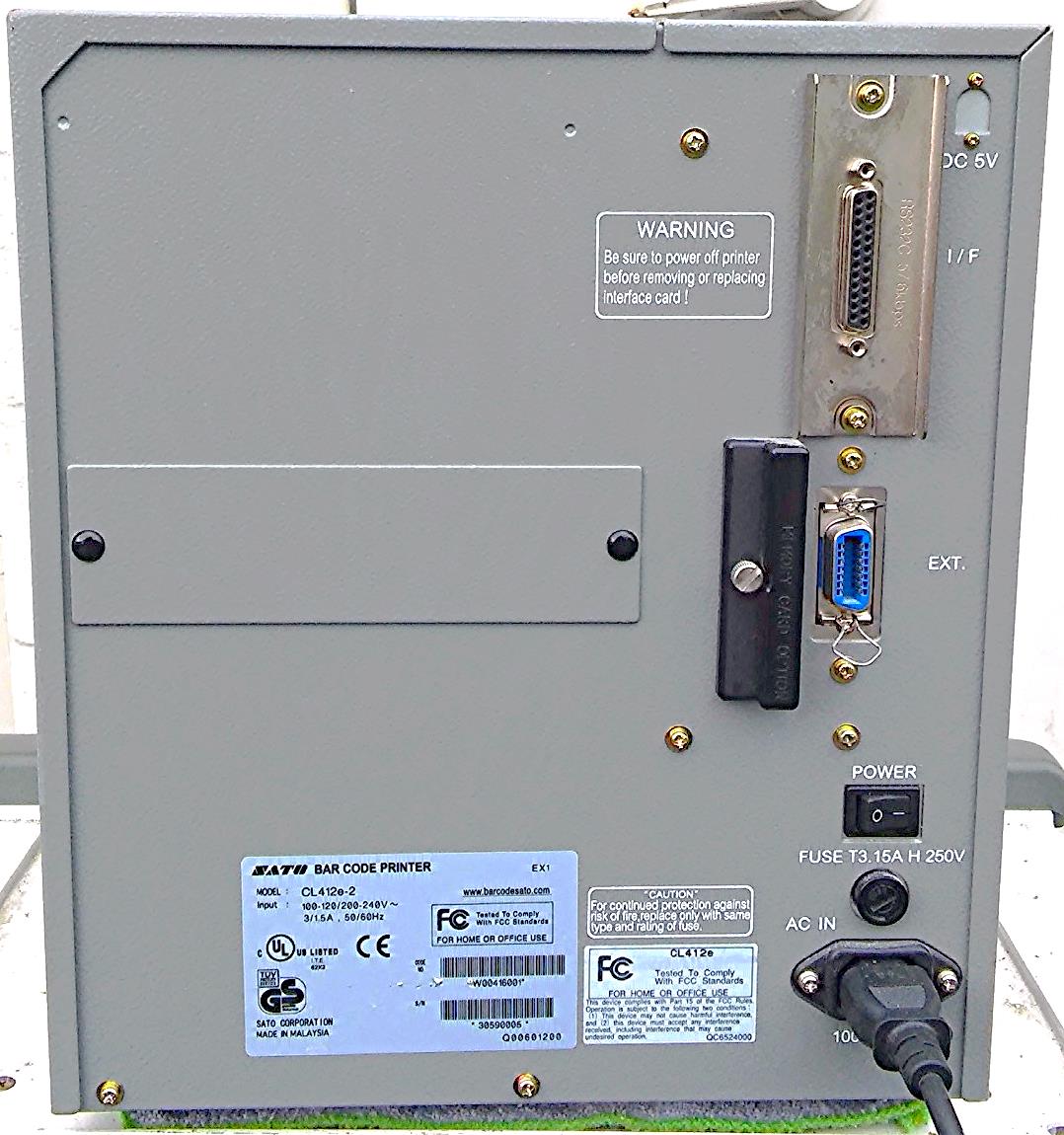 SATO CL412e-2 THERMAL LABEL PRINTER not the older CL412e this is the UPDATED ONE