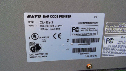 SATO CL412e-2 THERMAL LABEL PRINTER not the older CL412e this is the UPDATED ONE
