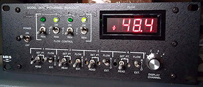 MKS 247C FOUR CHANNEL MASS FLOW CONTROLLER POWER SUPPLY AND READOUT /WATCH VIDEO