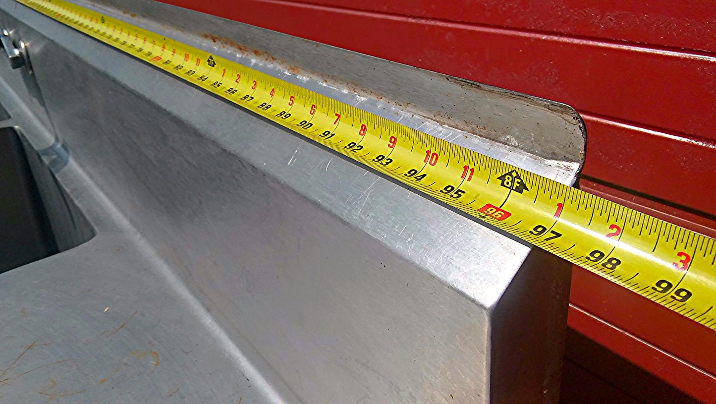 AERO 2 BOWL COMMERCIAL KITCHEN STEEL SINK 97w X 30.5d X 36"h FAUCET DRAIN PIPING