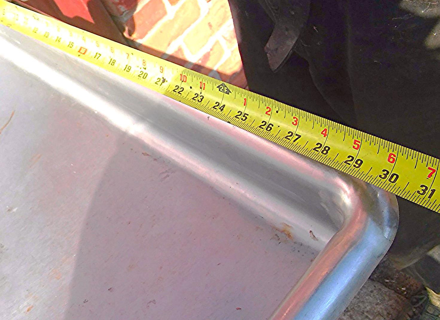 AERO 2 BOWL COMMERCIAL KITCHEN STEEL SINK 97w X 30.5d X 36"h FAUCET DRAIN PIPING